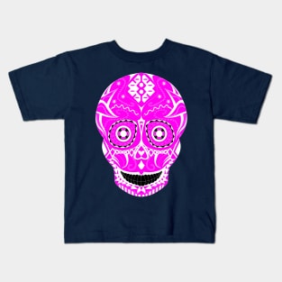 pink catrina sugar skull ecopop Kids T-Shirt